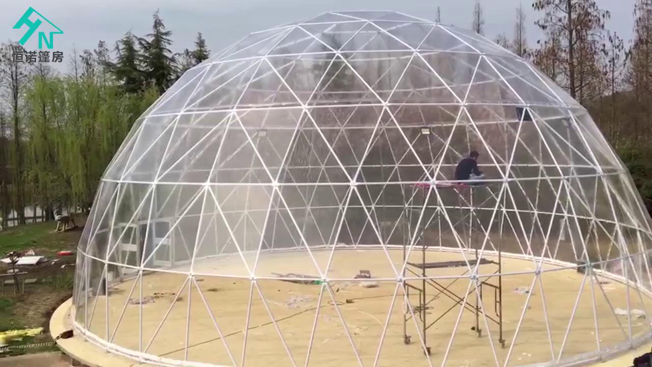 江苏常熟旅游景点18米全透明球形帐篷